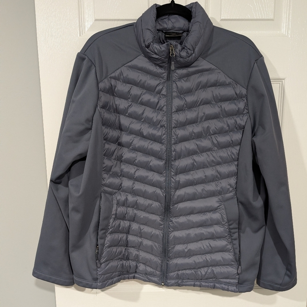 32 Degrees Heat Gray (Grisaille) Womens Mixed Media Jacket in Size XXL